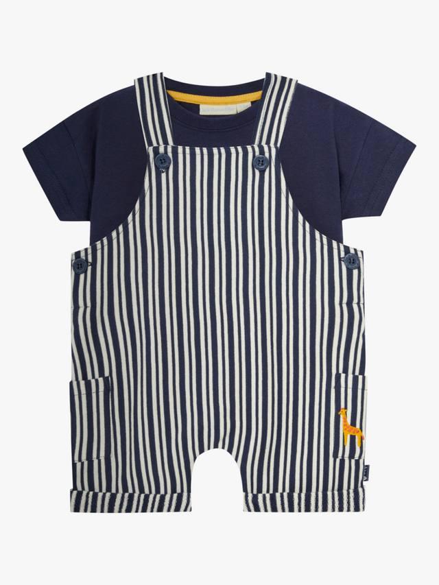 Комплект детской футболки и комбинезона в полоску JoJo Maman Bébé, темно-синий
Комплект детской футболки и комбинезона в полоску JoJo Maman Bébé, темно-синий