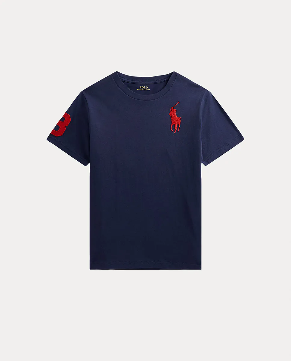 Хлопковая футболка для мальчика темно-синего цвета с большим полипропиленом Polo Ralph Lauren, темно-синий
Хлопковая футболка для мальчика темно-синего цвета с большим полипропиленом Polo Ralph Lauren, темно-синий