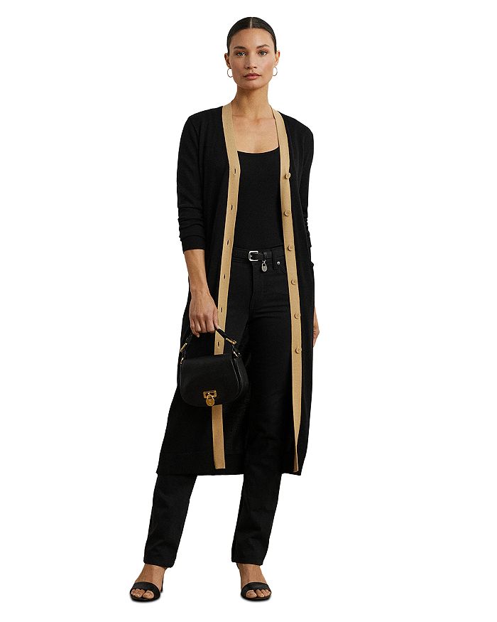 Двухцветный кардиган из хлопковой смеси Ralph Lauren, черный
Двухцветный кардиган из хлопковой смеси Ralph Lauren, черный