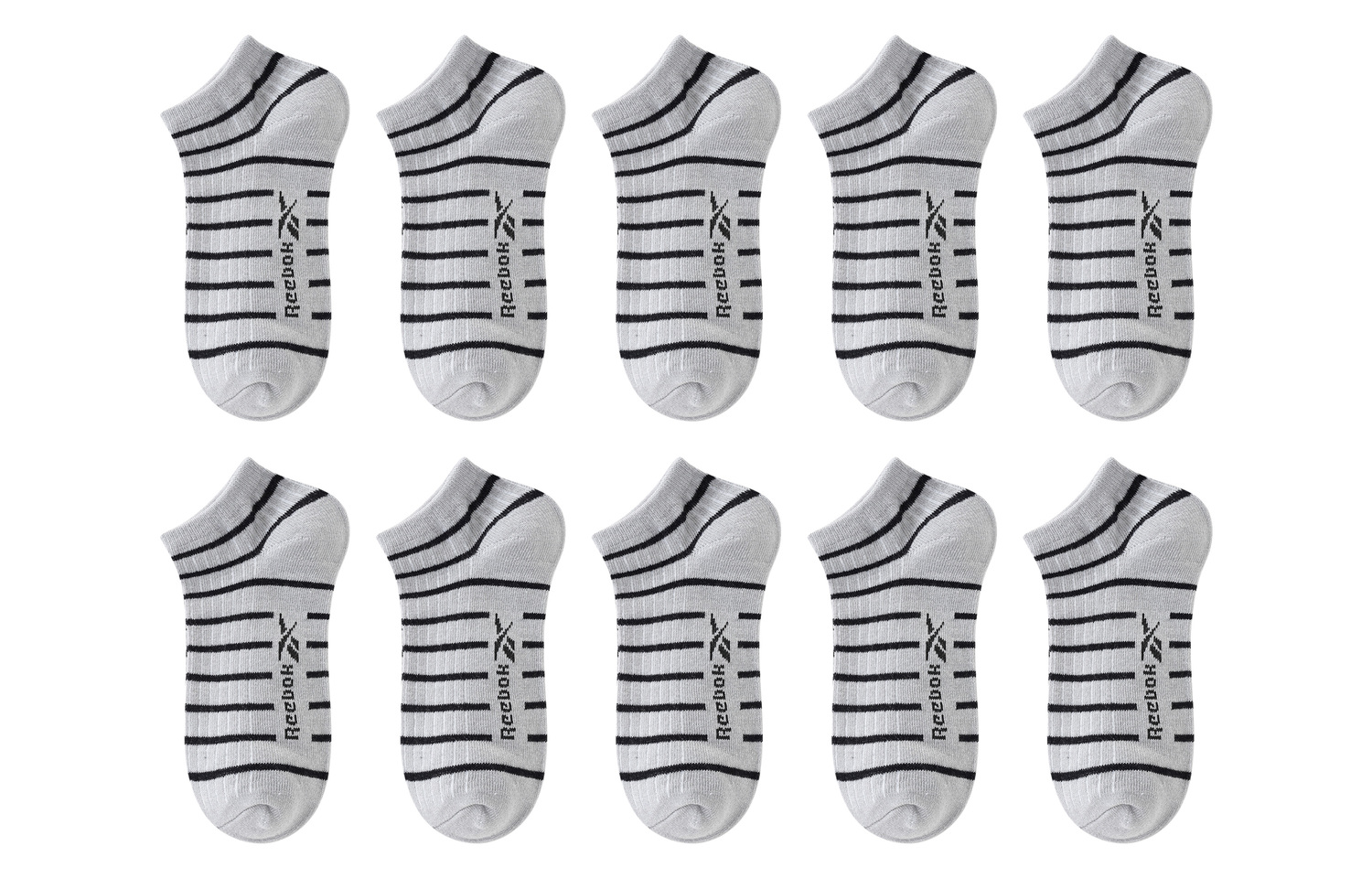 Унисекс носки до щиколотки 10 пар Reebok, светло-серый
Унисекс носки до щиколотки 10 пар Reebok, светло-серый