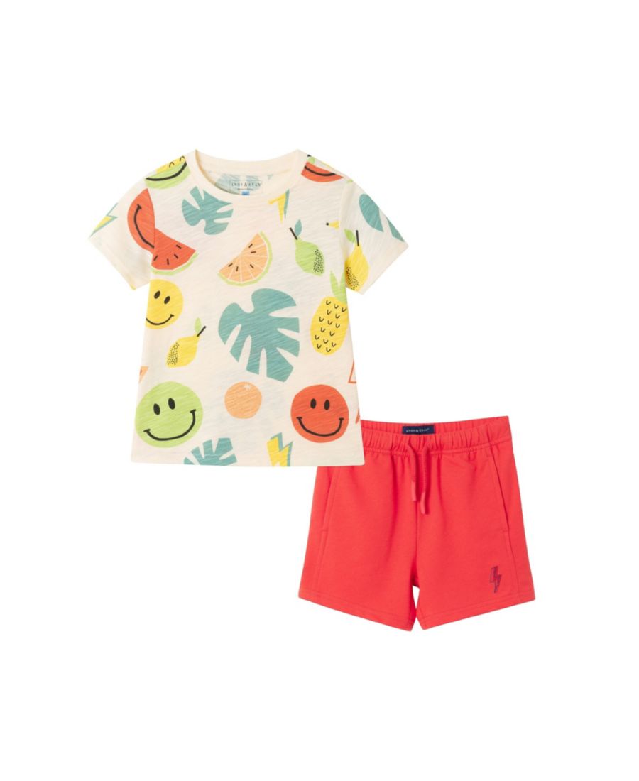 Комплект для мальчиков: футболка с коротким рукавом и шорты из французской махровой ткани Andy & Evan, White
Комплект для мальчиков: футболка с коротким рукавом и шорты из французской махровой ткани Andy & Evan, White