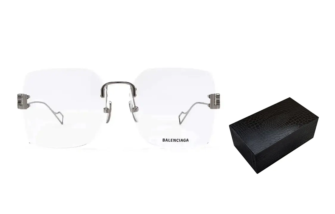 Очки без оправы Balenciaga, стальной
Очки без оправы Balenciaga, стальной