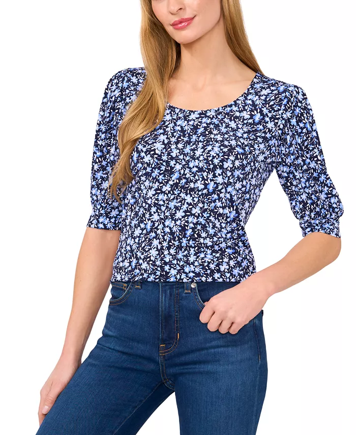 Женский топ с круглым вырезом и рукавом 3/4 CeCe, мультиколор
Женский топ с круглым вырезом и рукавом 3/4 CeCe, мультиколор