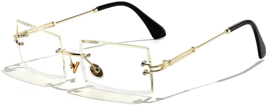 MUTYNE Модные солнцезащитные очки без оправы для женщин, стильные маленькие прямоугольные солнцезащитные очки летнего стиля, золотисто-коричневые оттенки для мужчин, Gold Clear
MUTYNE Модные солнцезащитные очки без оправы для женщин, стильные маленькие прямоугольные солнцезащитные очки летнего стиля, золотисто-коричневые оттенки для мужчин, Gold Clear