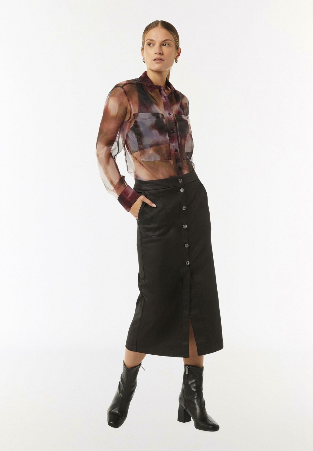 Блузка на пуговицах comma, фиолетовый
Блузка на пуговицах comma, фиолетовый