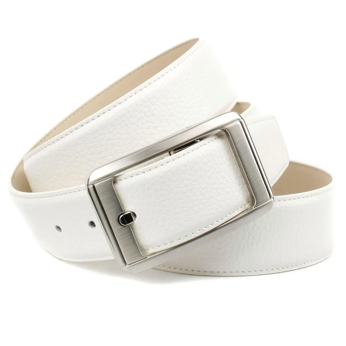Белый кожаный ремень Anthoni Crown, джинсовый ремень, белый
Белый кожаный ремень Anthoni Crown, джинсовый ремень, белый