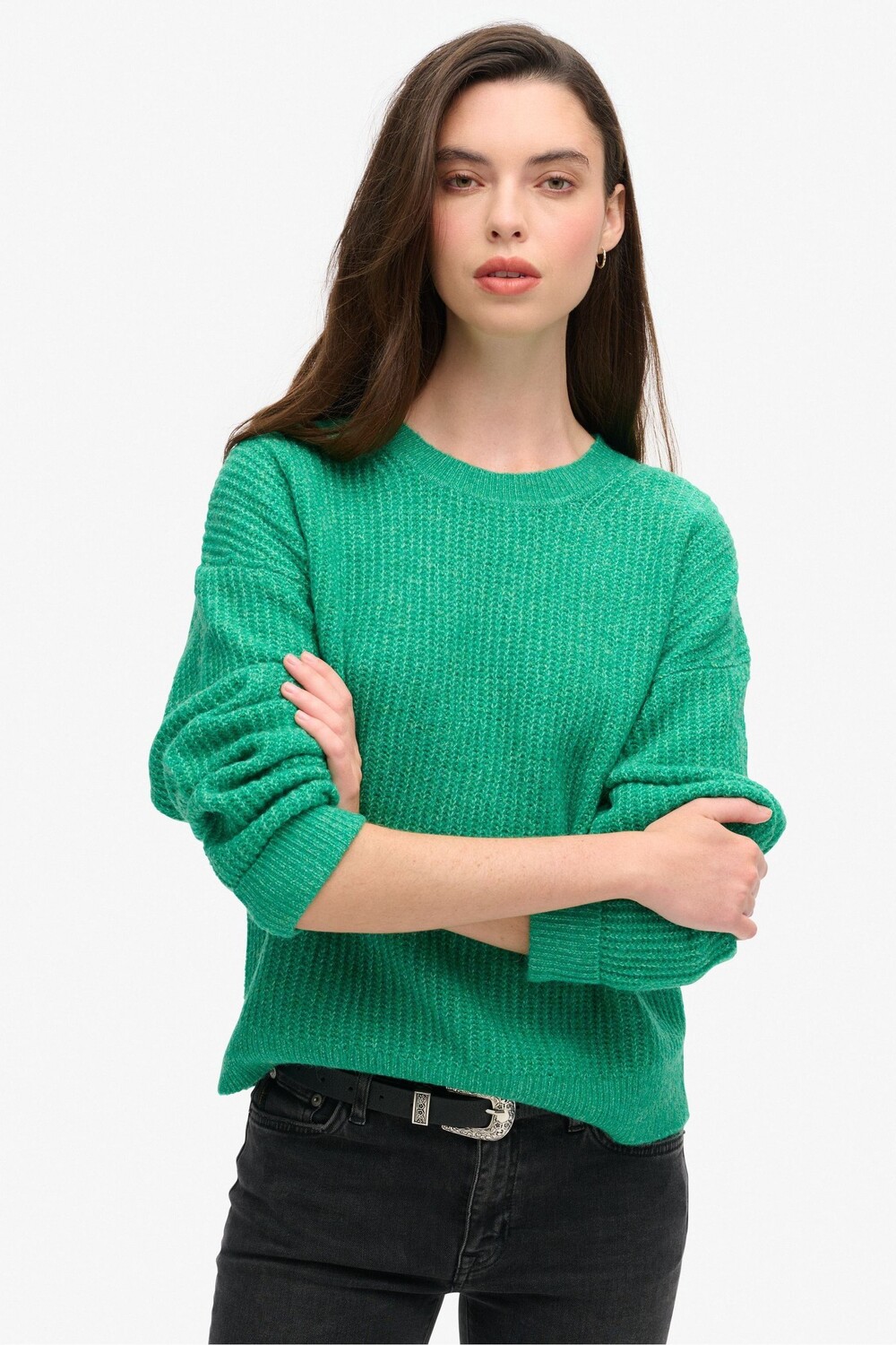 Джемпер с круглым вырезом и начесом Superdry, зеленый
Джемпер с круглым вырезом и начесом Superdry, зеленый