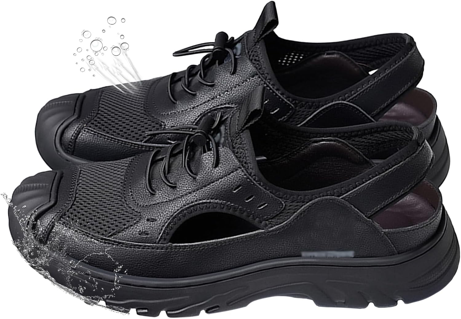 Мужские спортивные сандалии с закрытым носком из легкой кожи с регулируемыми ремешками, комфортные мужские сандалии для походов и прогулок, для пляжа, воды и активного отдыха Generic, черный
Мужские спортивные сандалии с закрытым носком из легкой кожи с регулируемыми ремешками, комфортные мужские сандалии для походов и прогулок, для пляжа, воды и активного отдыха Generic, черный