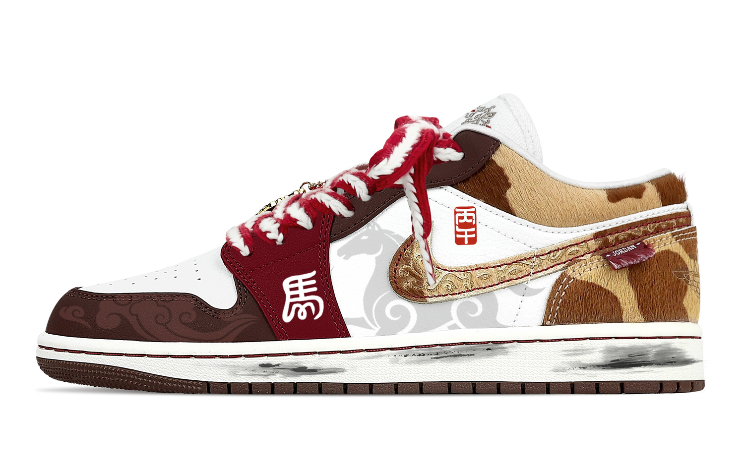 Jordan Air 1 Swift Prosperity Износостойкие низкие кеды в винтажном стиле для мужчин, цвет коричневый/красный
Jordan Air 1 Swift Prosperity Износостойкие низкие кеды в винтажном стиле для мужчин, цвет коричневый/красный