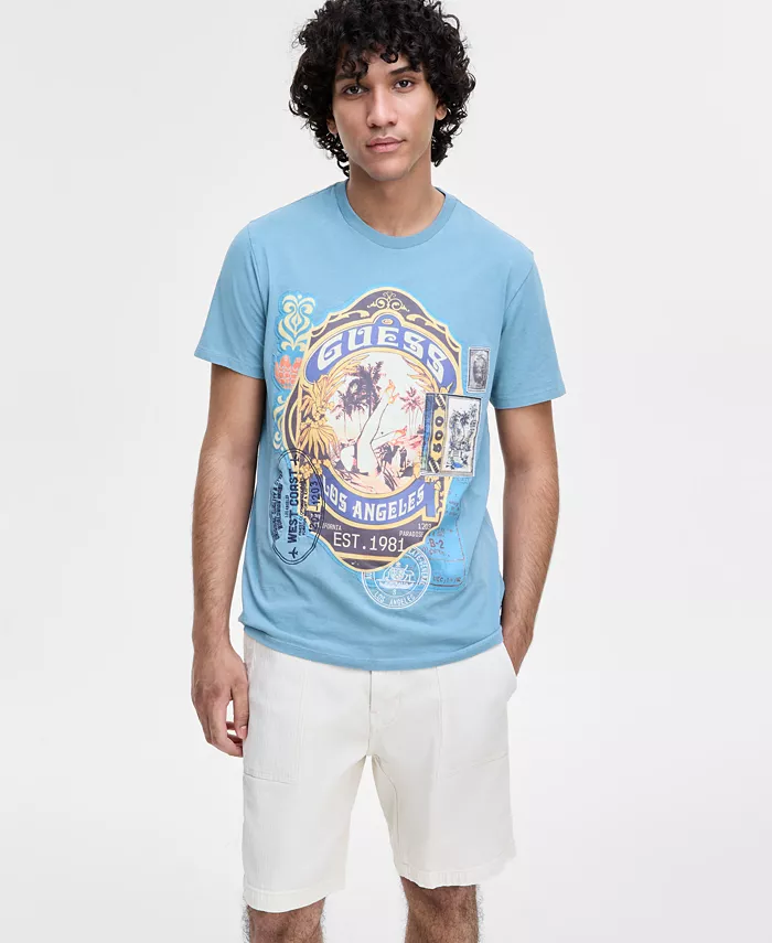Мужская футболка с графическим принтом World Stamp Logo GUESS, синий
Мужская футболка с графическим принтом World Stamp Logo GUESS, синий