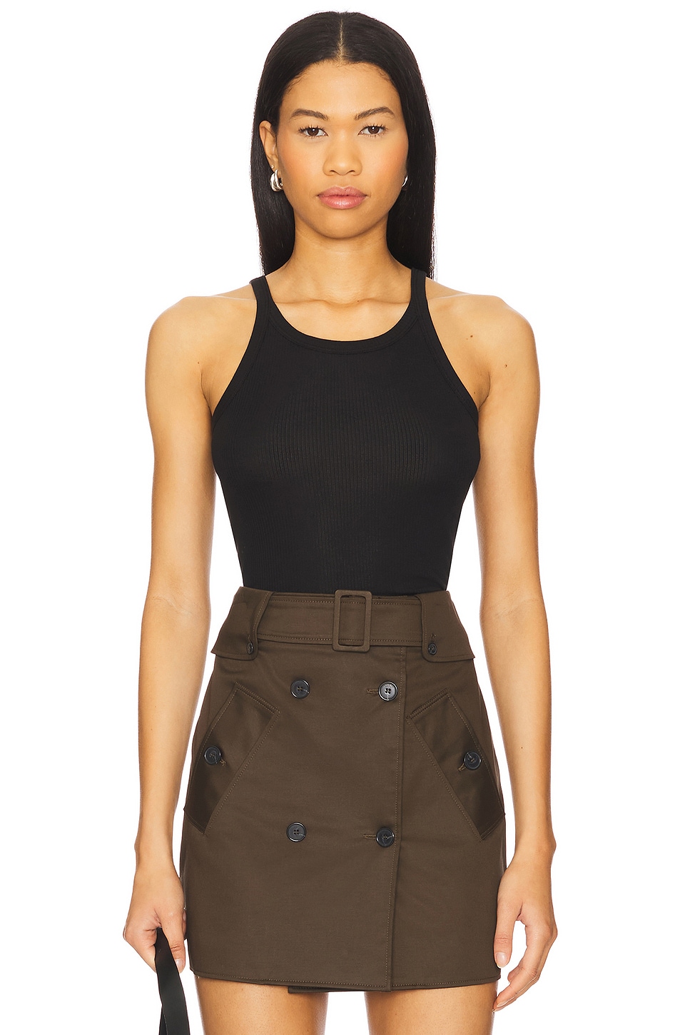 Ребристый топ на тонких бретельках James Perse, black
Ребристый топ на тонких бретельках James Perse, black