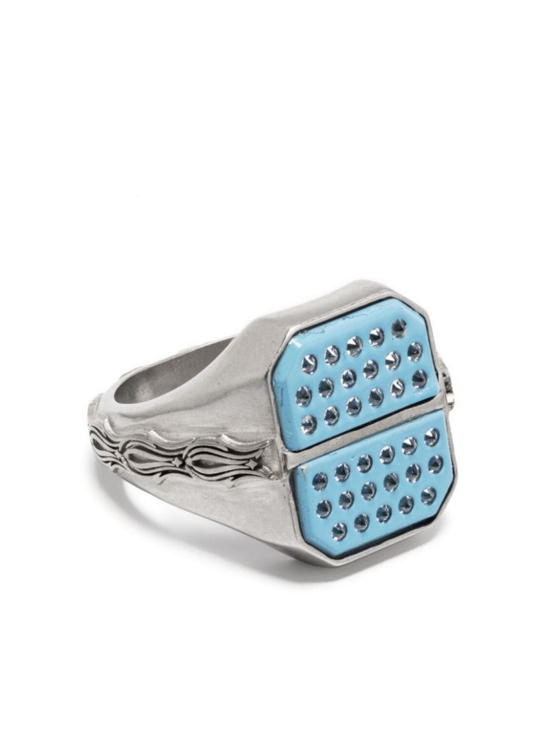 Перстень со стразами и эмалью Maison Margiela, серебряный
Перстень со стразами и эмалью Maison Margiela, серебряный