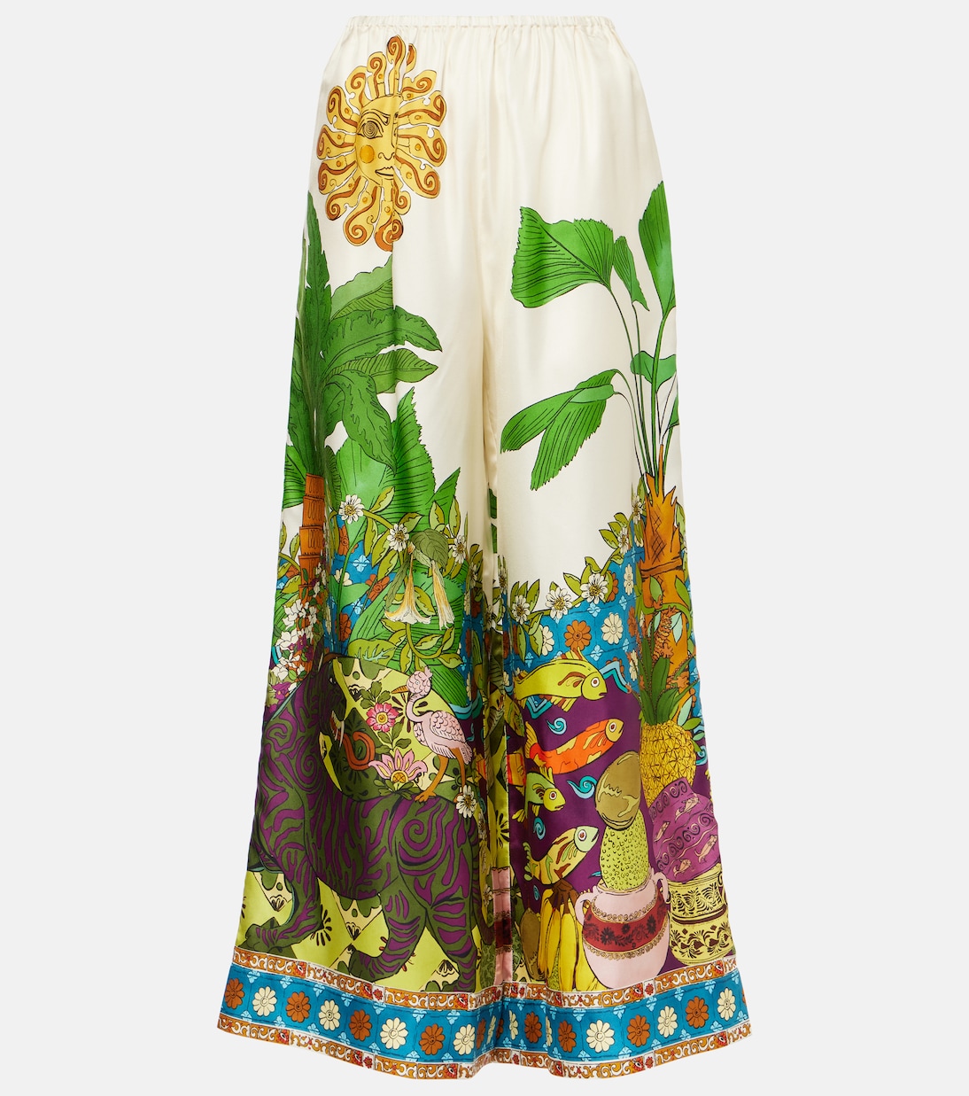 Широкие брюки из шелкового твила тигрового цвета Alémais, разноцветный
Широкие брюки из шелкового твила тигрового цвета Alémais, разноцветный