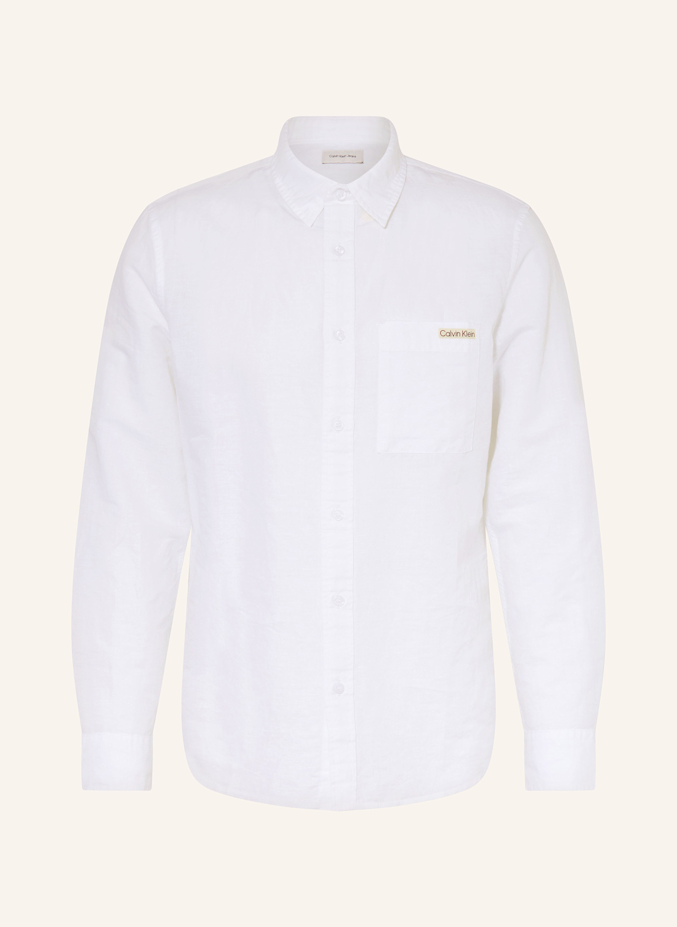 Рубашка прямого кроя с льном Calvin Klein Jeans, белый
Рубашка прямого кроя с льном Calvin Klein Jeans, белый