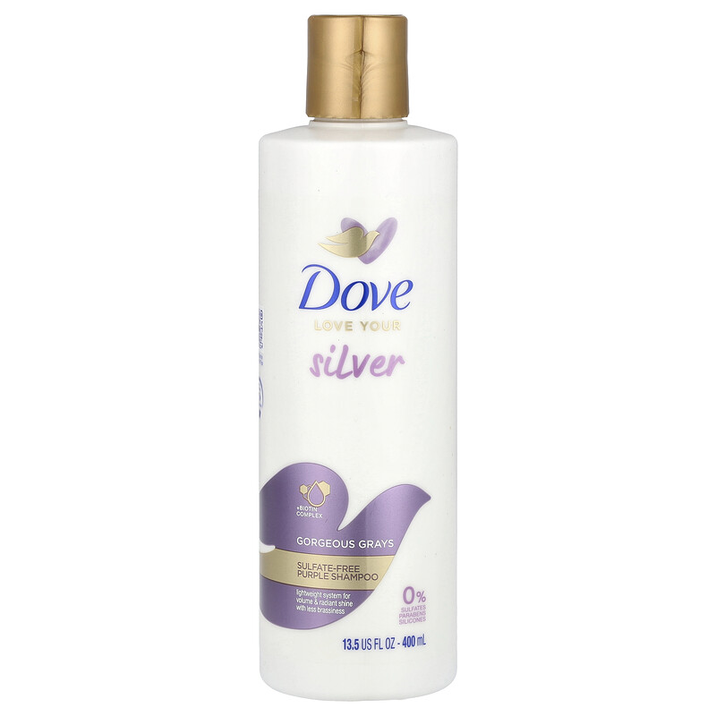 Dove, Фиолетовый шампунь без сульфатов, великолепный серый цвет, 400 мл (13,5 жидк. унц.)
Dove, Фиолетовый шампунь без сульфатов, великолепный серый цвет, 400 мл (13,5 жидк. унц.)