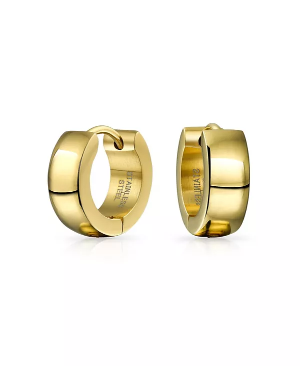 Простые базовые полированные круглые серьги-кольца Huggie Hoop из нержавеющей стали Bling Jewelry, gold-tone
Простые базовые полированные круглые серьги-кольца Huggie Hoop из нержавеющей стали Bling Jewelry, gold-tone