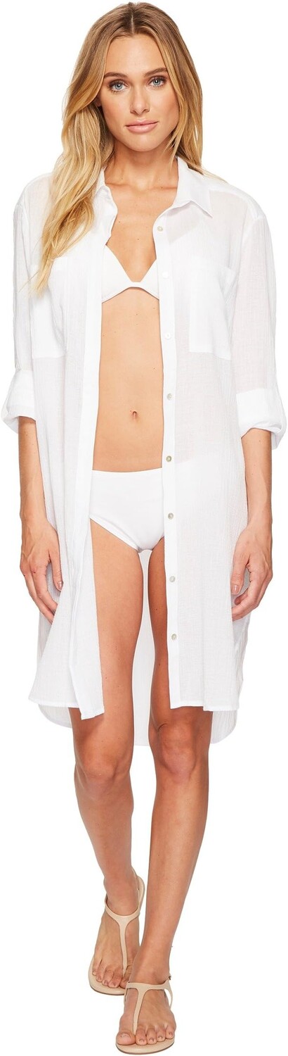 Накидка Crinkle Twill Beach Shirt Seafolly, белый 
Накидка Crinkle Twill Beach Shirt Seafolly, белый