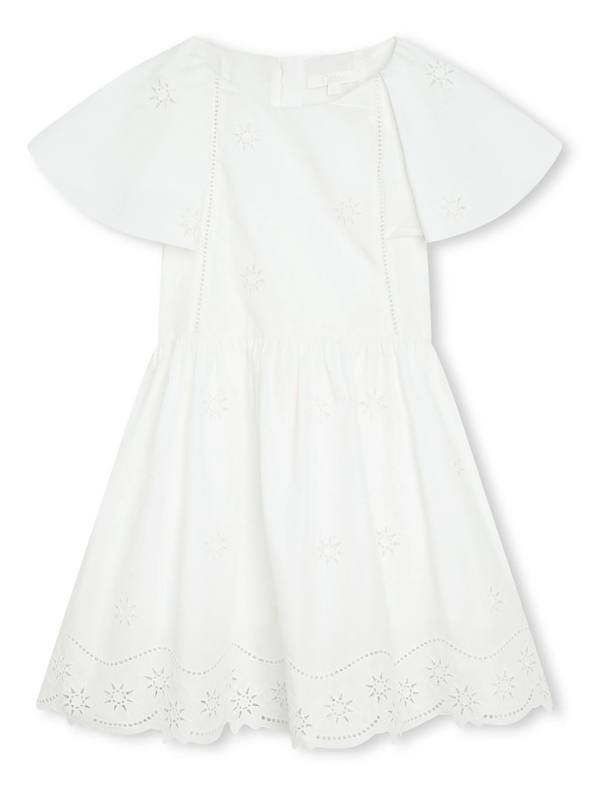Платье из органического хлопка с вышивкой Chloé Kids, белый
Платье из органического хлопка с вышивкой Chloé Kids, белый