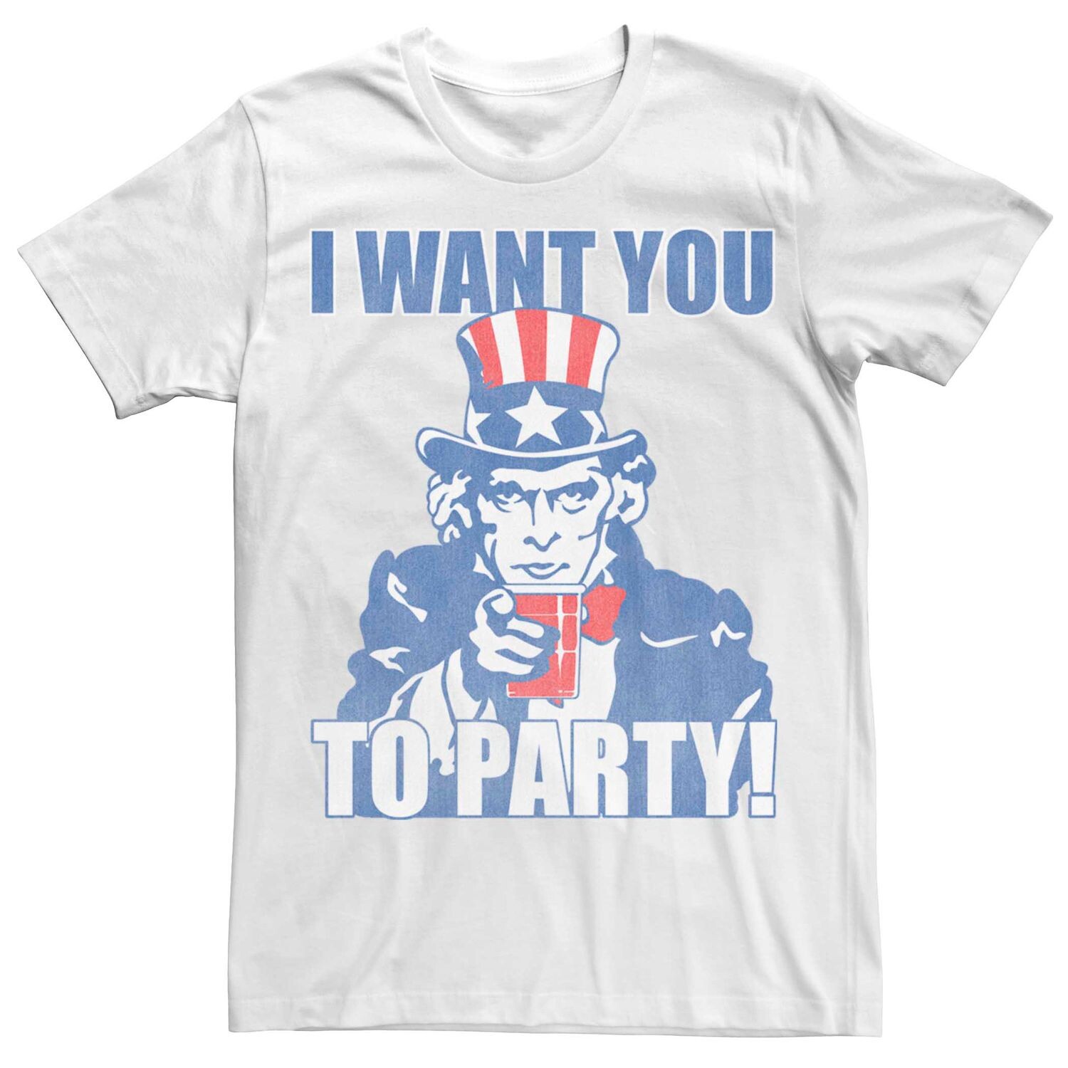 Мужская футболка с рисунком Uncle Sam I Want You To Party Licensed Character
Мужская футболка с рисунком Uncle Sam I Want You To Party Licensed Character