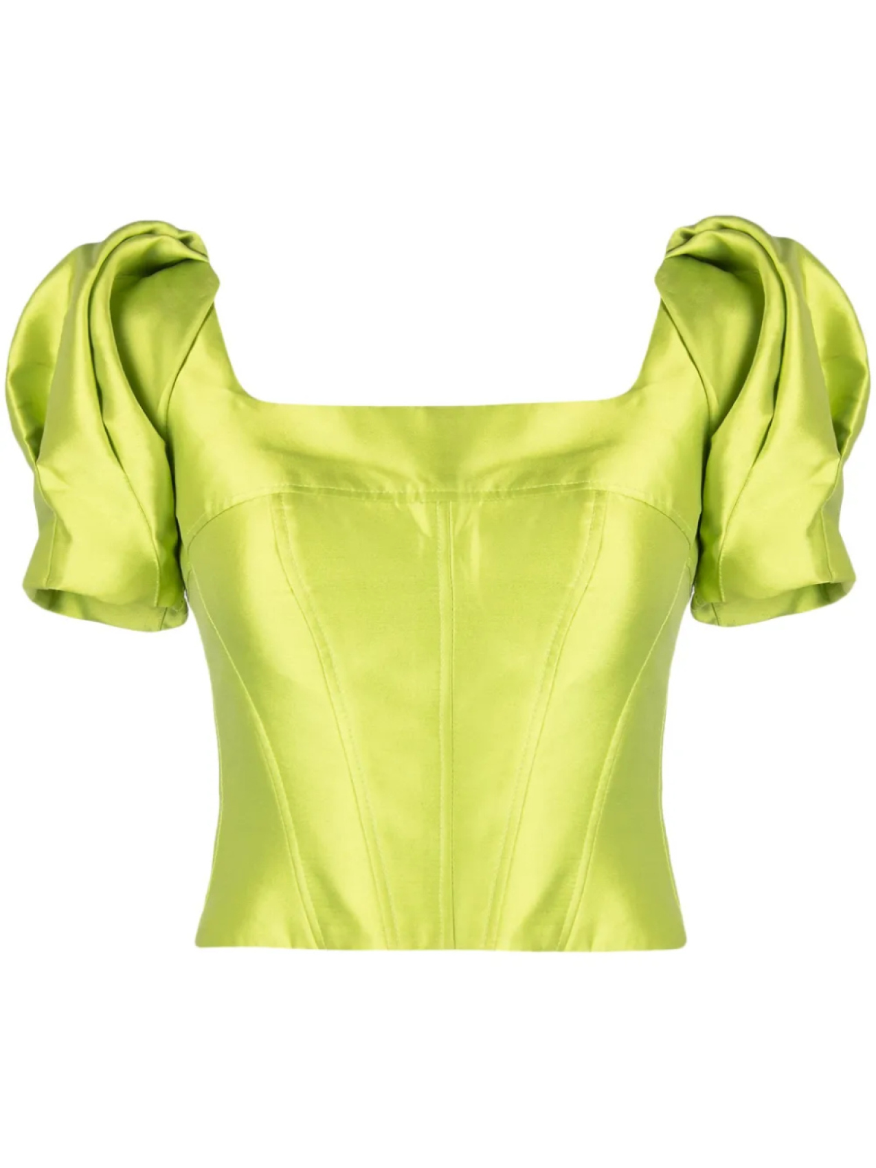 Gemy Maalouf укороченная блузка с объемными рукавами, зеленый
Gemy Maalouf укороченная блузка с объемными рукавами, зеленый