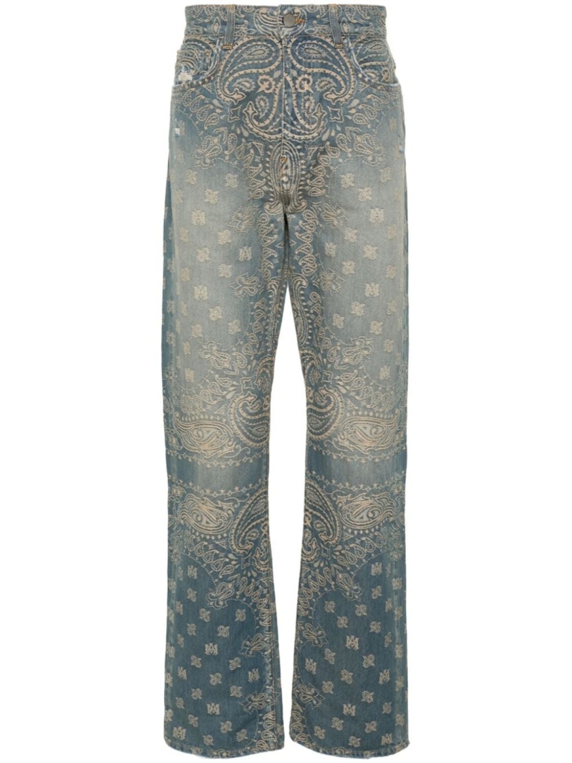 AMIRI прямые джинсы с жаккардовым узором, синий
AMIRI прямые джинсы с жаккардовым узором, синий