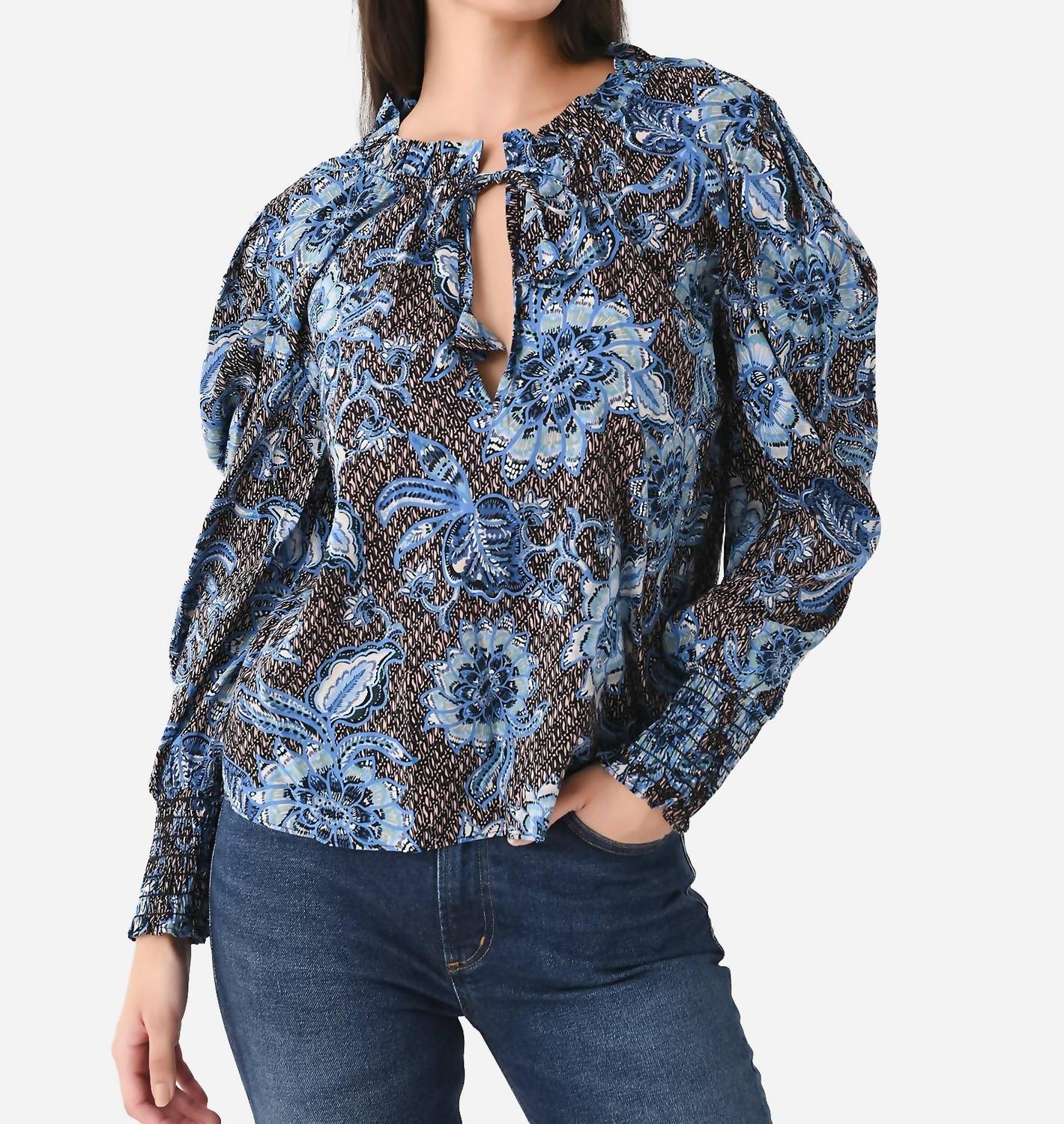 Топ Siena в синем подсолнухе Misa Los Angeles
Топ Siena в синем подсолнухе Misa Los Angeles