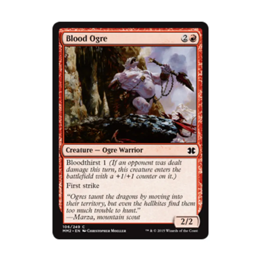 CCG Кровавый огр (С) (Фольга), MTG - Modern Masters 2015
CCG Кровавый огр (С) (Фольга), MTG - Modern Masters 2015