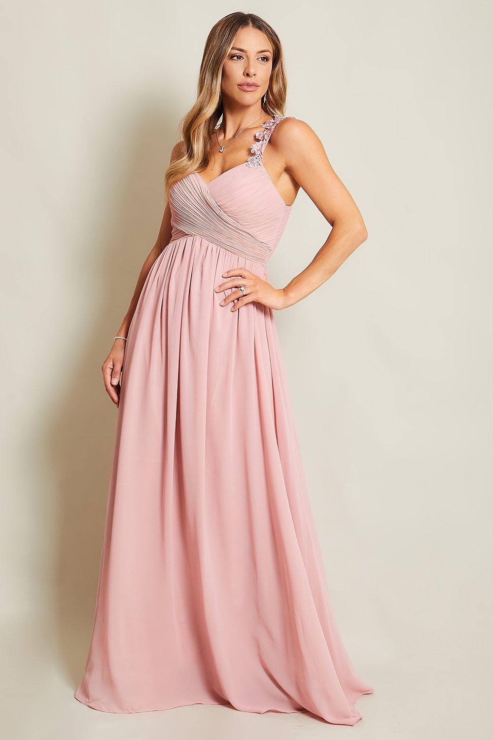 Шифоновое платье макси с цветочными плечами KRISP, розовый
Шифоновое платье макси с цветочными плечами KRISP, розовый