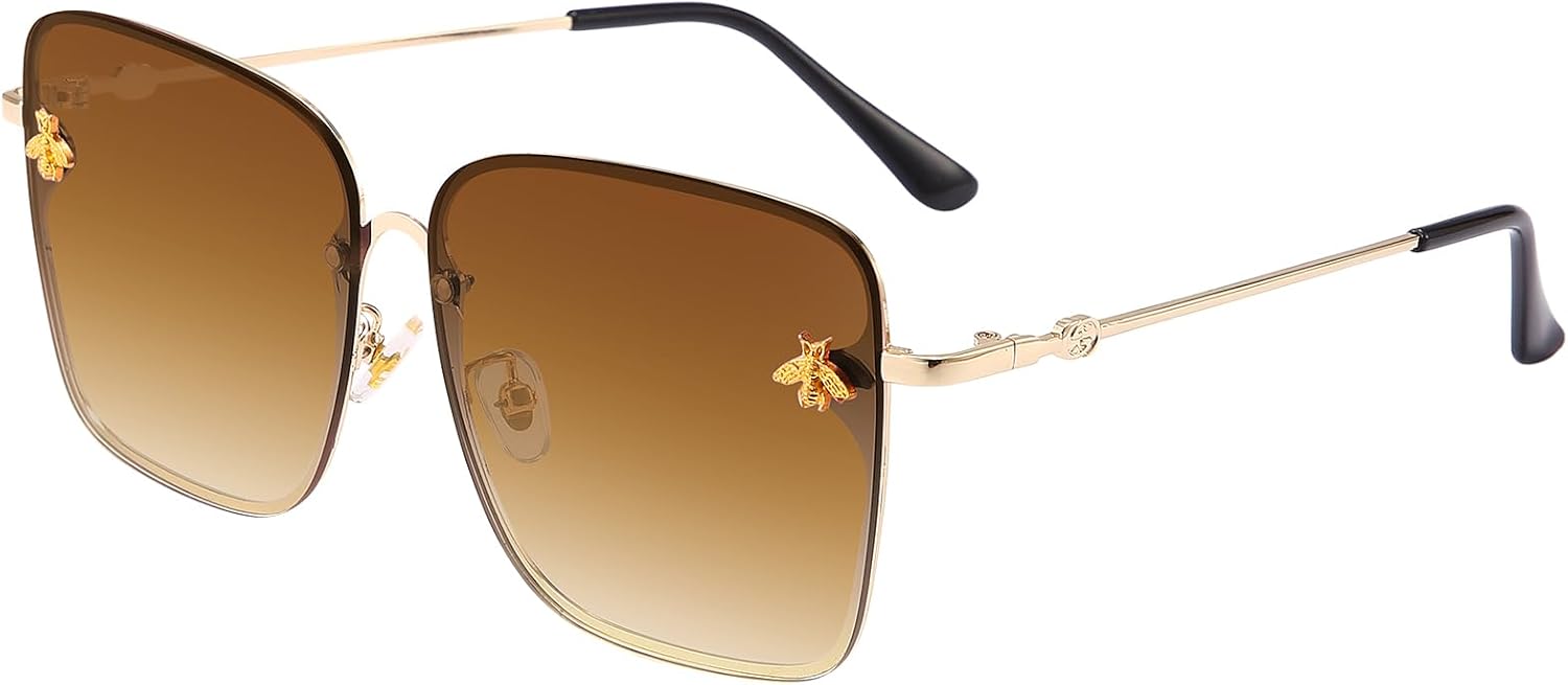 Модные солнцезащитные очки Dollger увеличенного квадратного размера для женщин, градиентные линзы, большая металлическая оправа, ретро-розовые солнцезащитные очки с защитой UV400, A2:gradient Brown
Модные солнцезащитные очки Dollger увеличенного квадратного размера для женщин, градиентные линзы, большая металлическая оправа, ретро-розовые солнцезащитные очки с защитой UV400, A2:gradient Brown