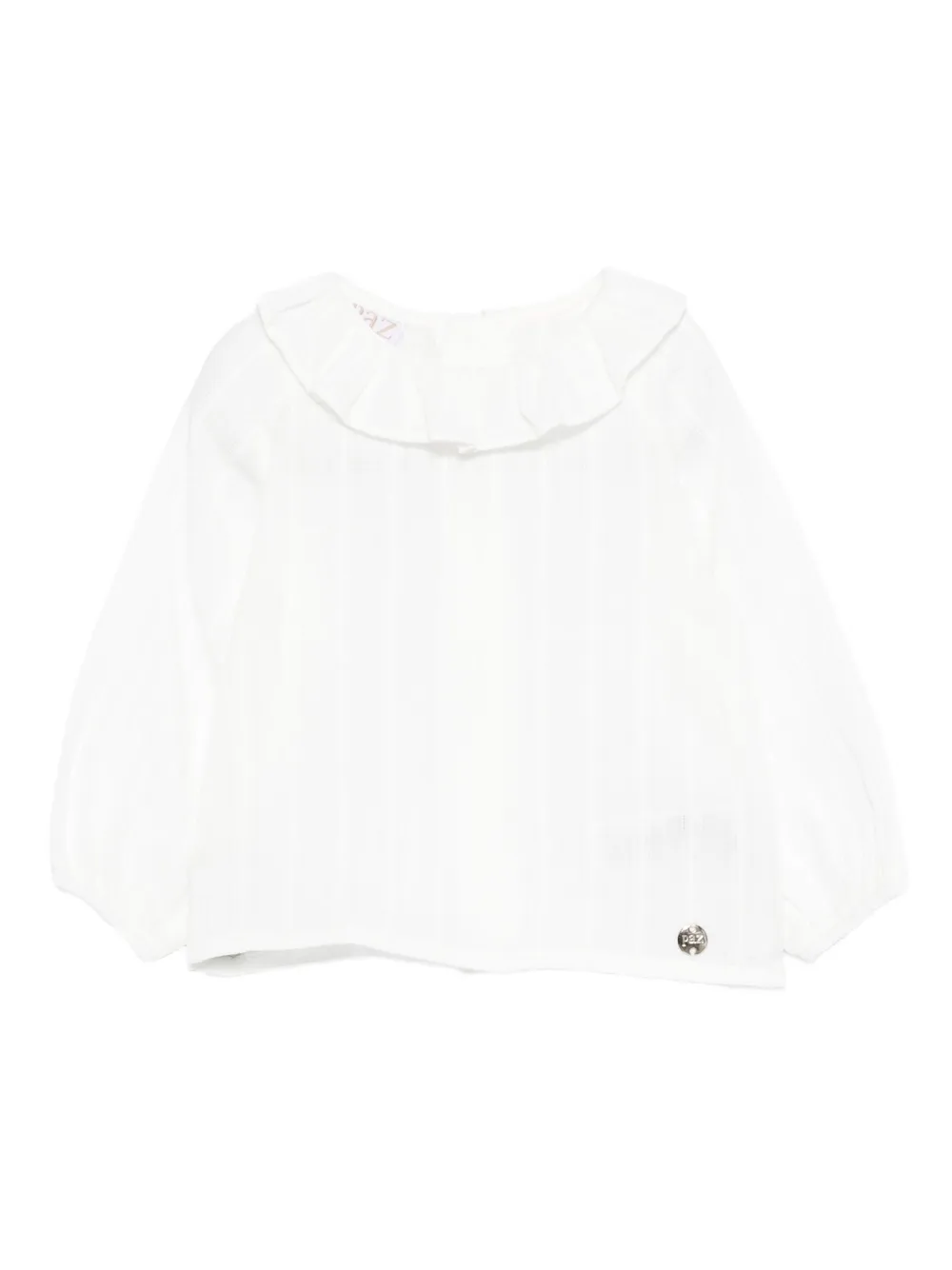 Топ в рубчик с оборчатым воротником Paz Rodriguez, белый
Топ в рубчик с оборчатым воротником Paz Rodriguez, белый