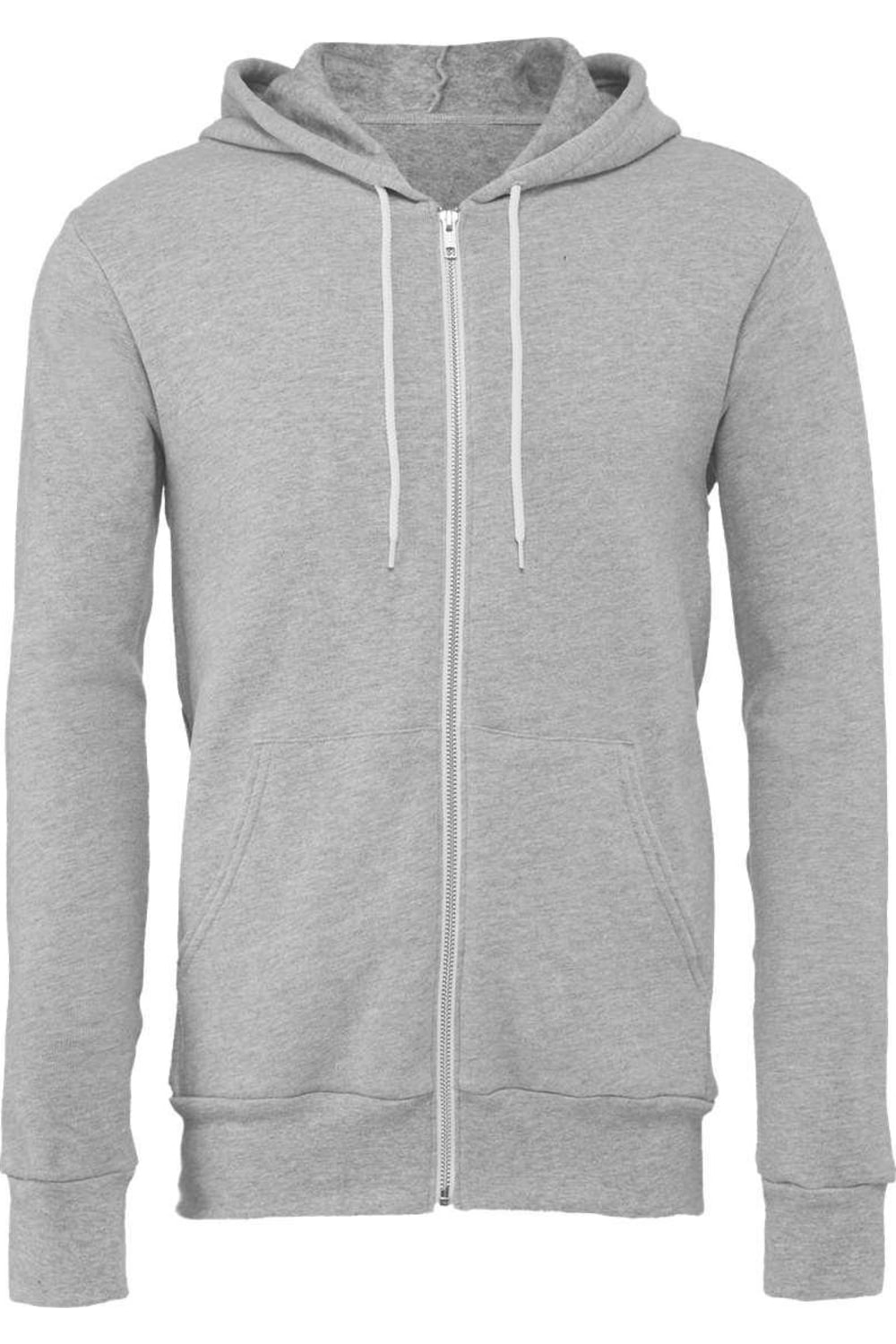 Толстовка с капюшоном BELLA + CANVAS из флисовой губки с застежкой-молнией, цвет athletic heather 
Толстовка с капюшоном BELLA + CANVAS из флисовой губки с застежкой-молнией, цвет athletic heather