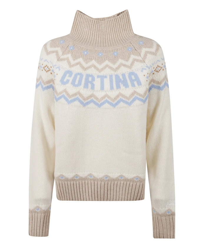 Свитер с высоким воротником и ребристыми манжетами, с узором. Mc2 Saint Barth, бежевый
Свитер с высоким воротником и ребристыми манжетами, с узором. Mc2 Saint Barth, бежевый