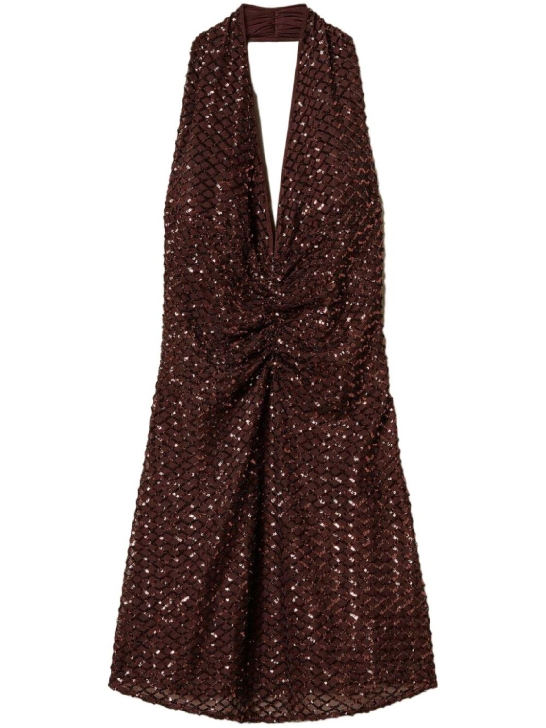 TWINSET платье мини с пайетками, коричневый
TWINSET платье мини с пайетками, коричневый