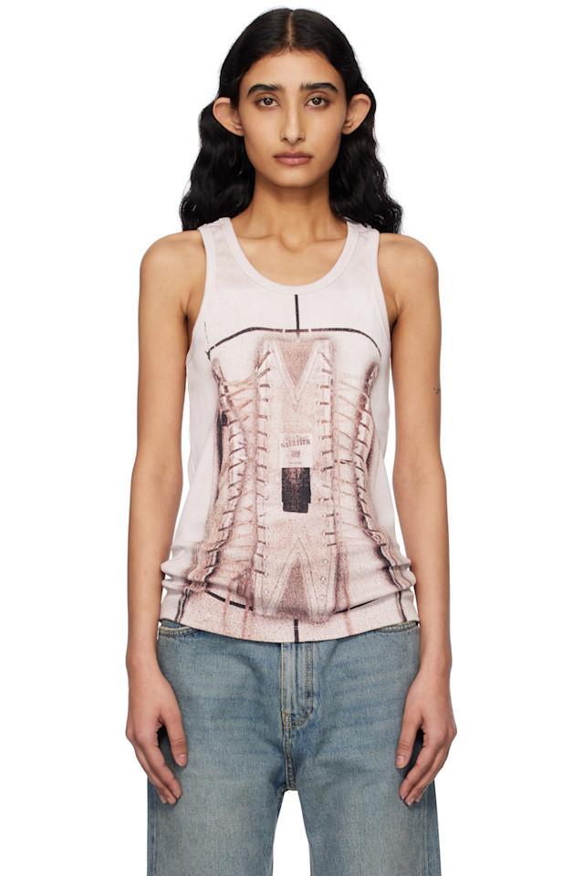 Топ-бюстье с эффектом корсета trompe-l’oeil Jean Paul Gaultier, розовый
Топ-бюстье с эффектом корсета trompe-l’oeil Jean Paul Gaultier, розовый