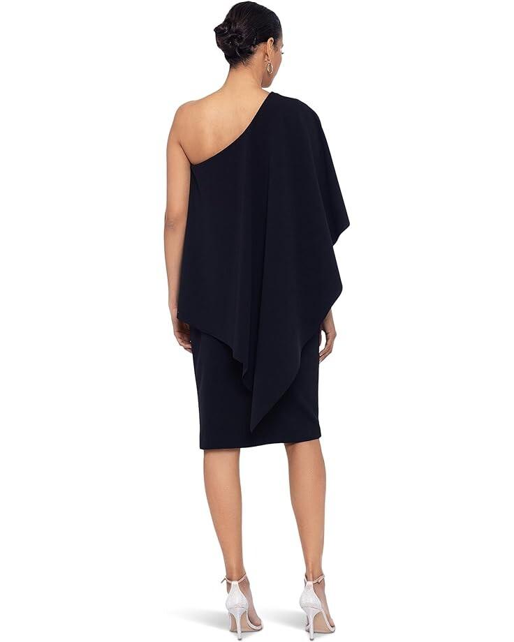 Платье XSCAPE Midi Scuba Crepe One Shoulder Cape, темно-синий
Платье XSCAPE Midi Scuba Crepe One Shoulder Cape, темно-синий