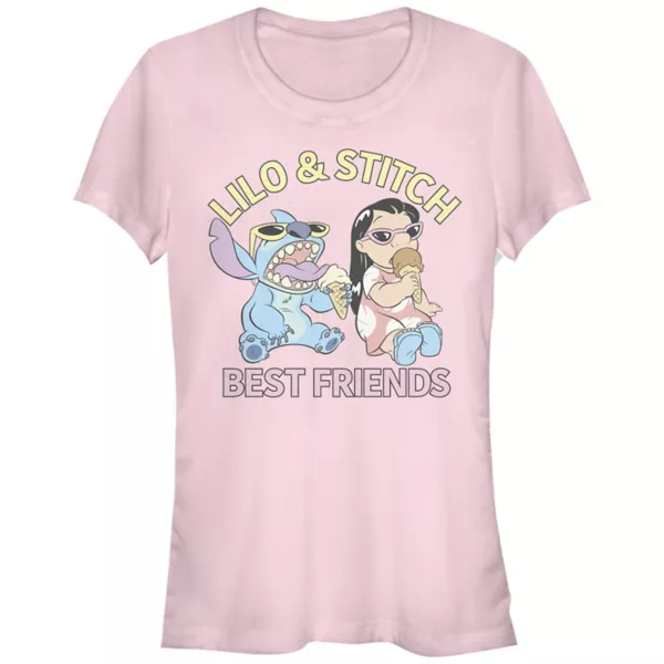 Футболка для девочек с принтом «Лучшие друзья» из мультфильма «Лило и Стич» и мороженым Disney, цвет light pink
Футболка для девочек с принтом «Лучшие друзья» из мультфильма «Лило и Стич» и мороженым Disney, цвет light pink
