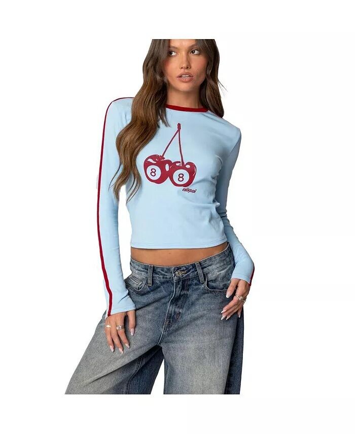 Женская футболка Cherry 8 с длинным рукавом Edikted, синий
Женская футболка Cherry 8 с длинным рукавом Edikted, синий