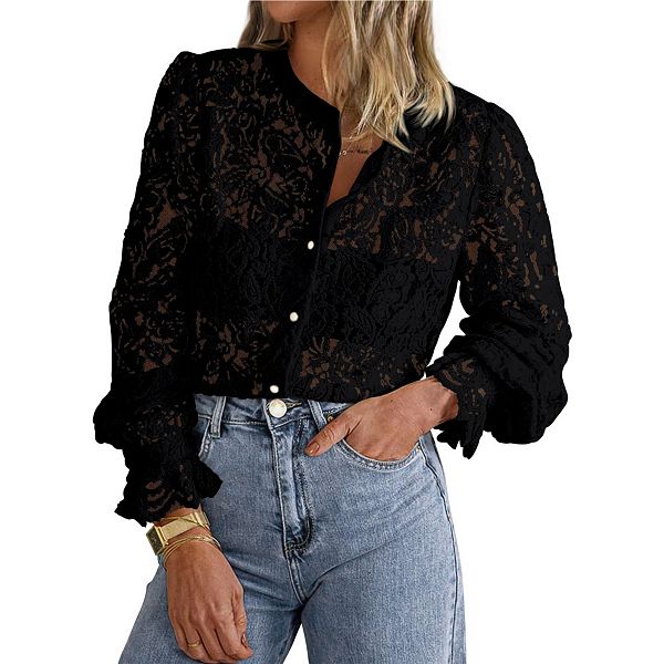 Женская блузка с кружевом и длинным рукавом Yesfashion, Black
Женская блузка с кружевом и длинным рукавом Yesfashion, Black