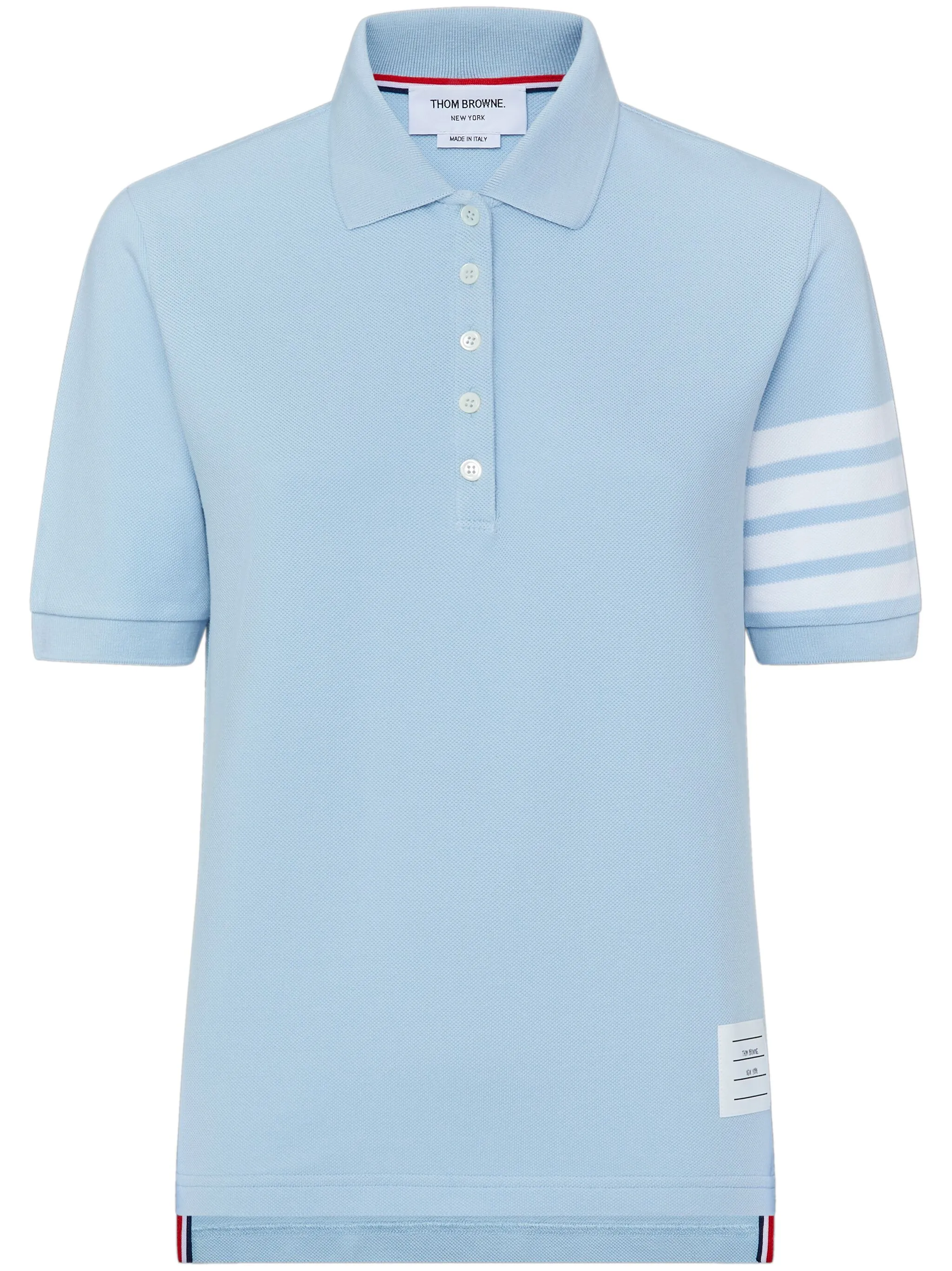 Рубашка поло из ткани пике с полосками 4-Bar Thom Browne, синий
Рубашка поло из ткани пике с полосками 4-Bar Thom Browne, синий