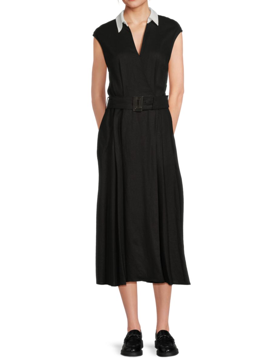 Платье миди из льняной смеси с воротником и поясом Karl Lagerfeld Paris, цвет Black Soft White
Платье миди из льняной смеси с воротником и поясом Karl Lagerfeld Paris, цвет Black Soft White