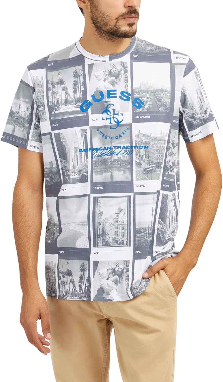 Мужская футболка GUESS с коротким рукавом и принтом «Городская открытка», White, Белый, Мужская футболка GUESS с коротким рукавом и принтом «Городская открытка», White
Мужская футболка GUESS с коротким рукавом и принтом «Городская открытка», White, Белый, Мужская футболка GUESS с коротким рукавом и принтом «Городская открытка», White