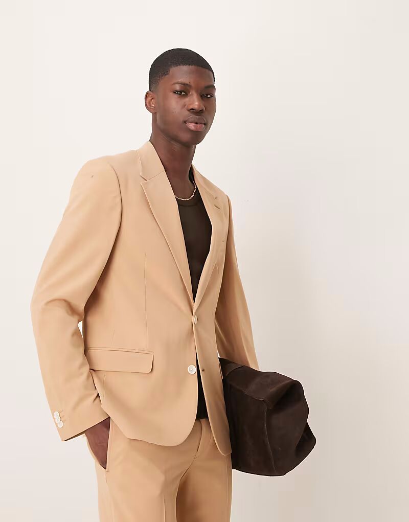 Пиджак стретч-скинни в четырех направлениях цвета гальки Asos Design
Пиджак стретч-скинни в четырех направлениях цвета гальки Asos Design