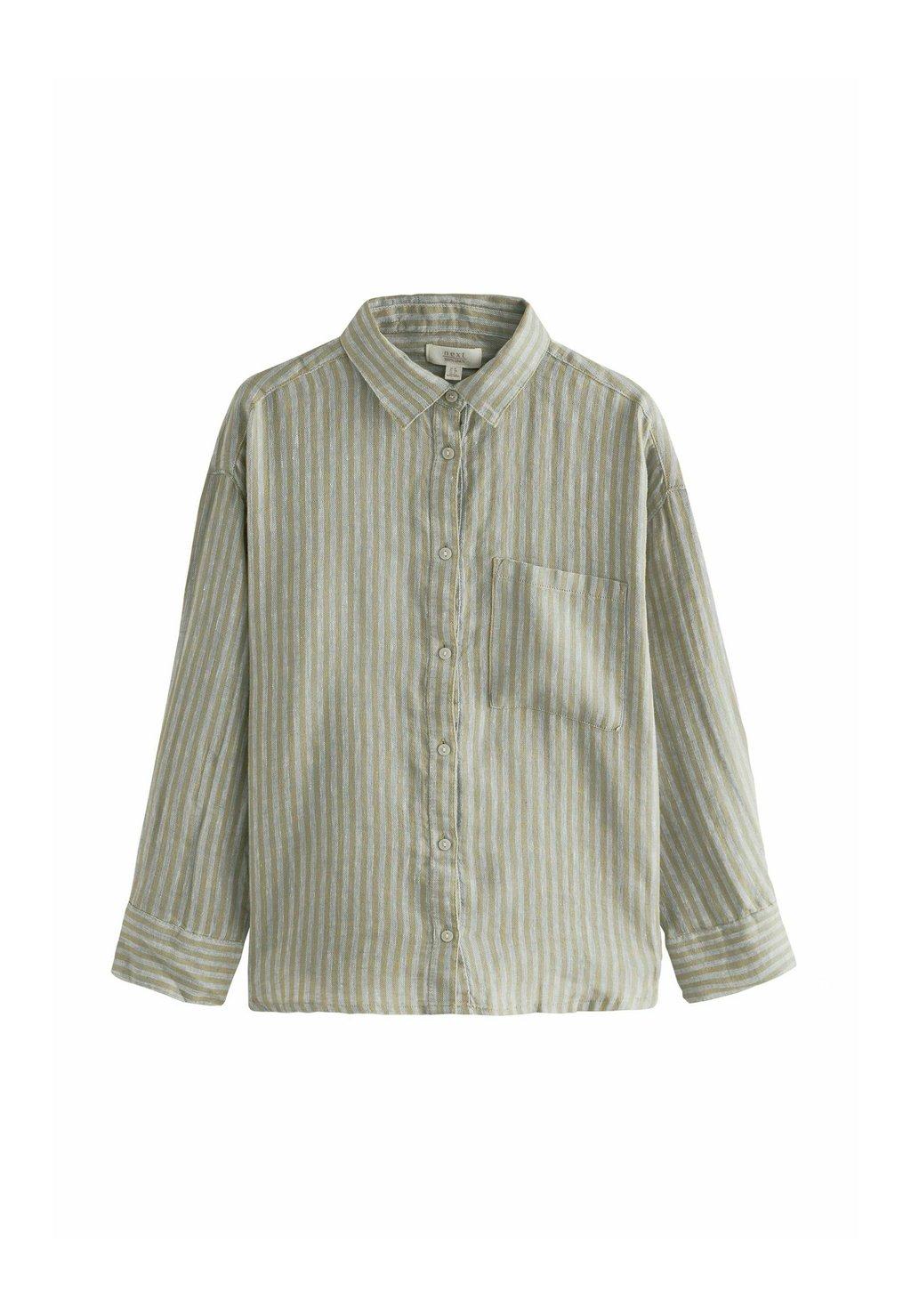 Блузка на пуговицах Next, зеленый
Блузка на пуговицах Next, зеленый