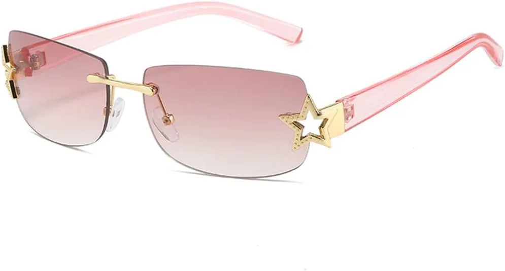 Панк-солнцезащитные очки для женщин, без оправы, градиентные, для мужчин, ретро-оправа, очки для вождения, защита от УФ-излучения UV400 HDUBFY, Gradient Pink
Панк-солнцезащитные очки для женщин, без оправы, градиентные, для мужчин, ретро-оправа, очки для вождения, защита от УФ-излучения UV400 HDUBFY, Gradient Pink