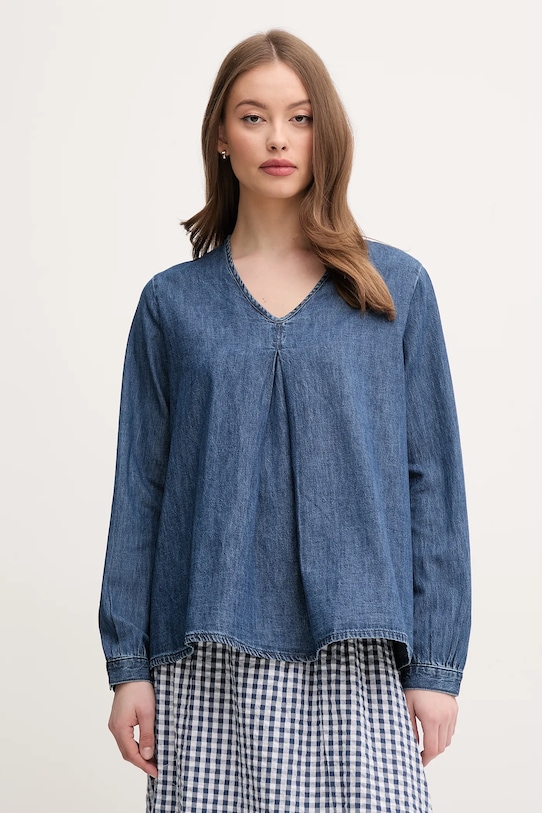 Хлопковая блузка United Colors Of Benetton, синий
Хлопковая блузка United Colors Of Benetton, синий