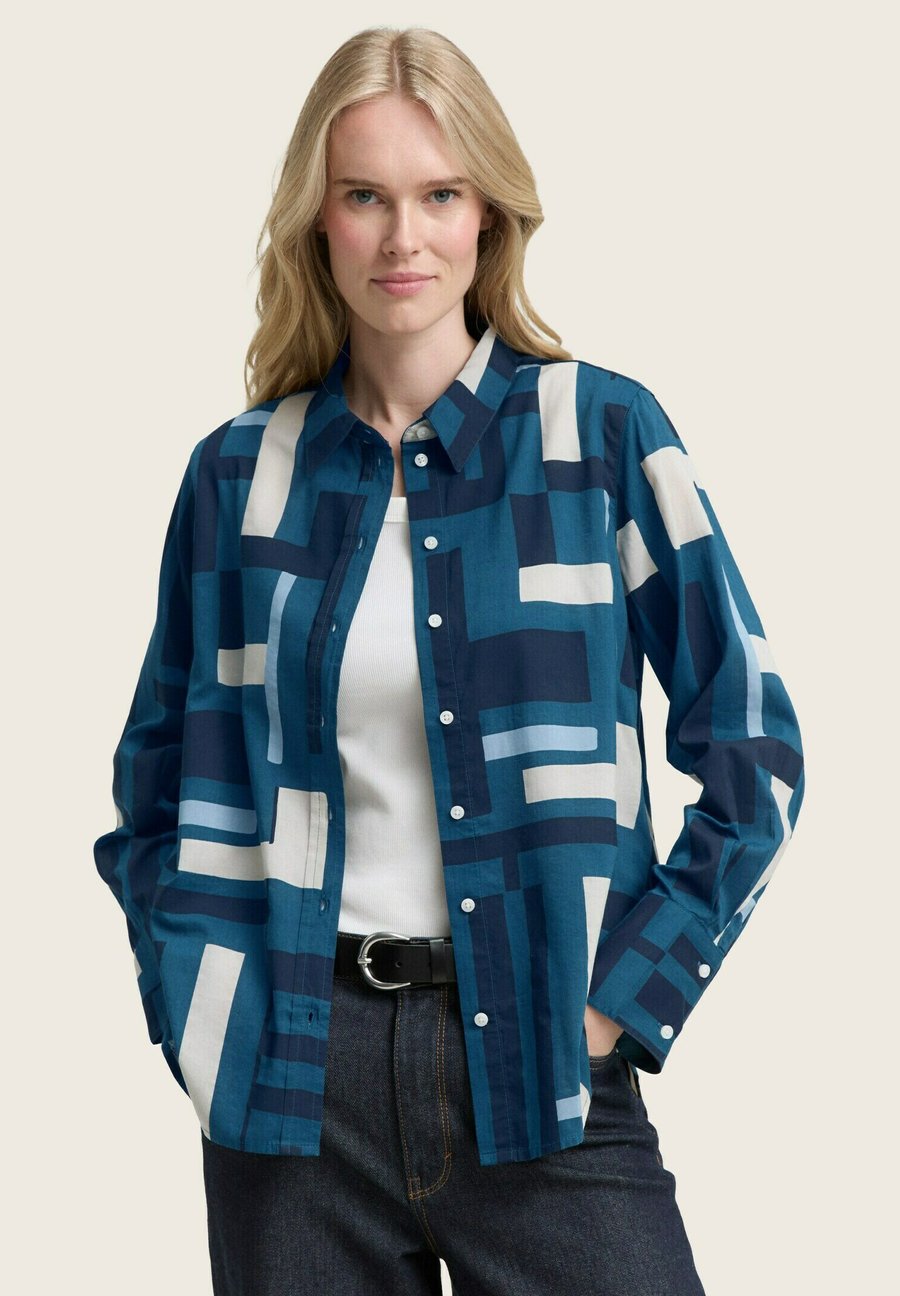 Блуза TOM TAILOR MIT MUSTER, Teal Geometric Design/Teal
Блуза TOM TAILOR MIT MUSTER, Teal Geometric Design/Teal