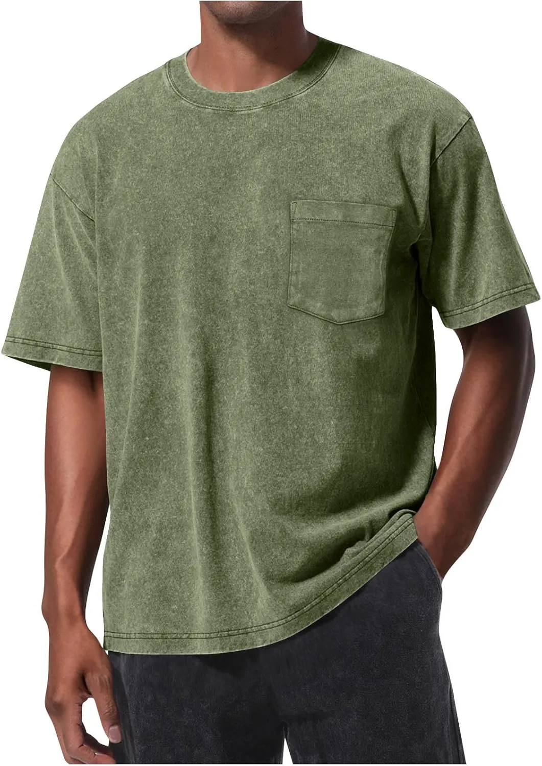 Мужская футболка oversized с карманом, короткий рукав, свободный крой FZYLQY
Мужская футболка oversized с карманом, короткий рукав, свободный крой FZYLQY