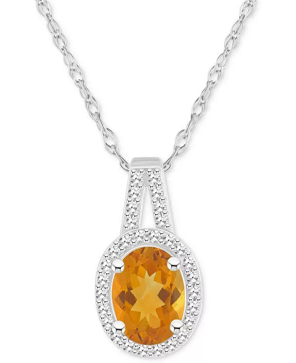 Ожерелье с подвеской овальной формы с аметистом (1-1/5 карата tw) и бриллиантом (1/6 карата tw) длиной 18 дюймов из стерлингового серебра (также с цитрином, гранатом, перидотом и голубым топазом) Macy'S, citrine
Ожерелье с подвеской овальной формы с аметистом (1-1/5 карата tw) и бриллиантом (1/6 карата tw) длиной 18 дюймов из стерлингового серебра (также с цитрином, гранатом, перидотом и голубым топазом) Macy'S, citrine