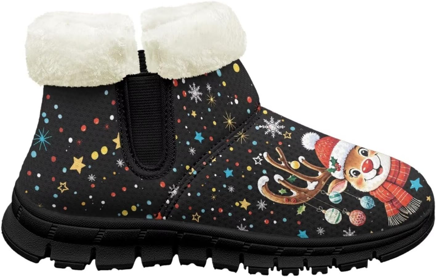 Ботинки на щиколотке для девочек с меховой подкладкой, теплые зимние нескользящие ботинки для вечеринок и праздников Pointodoor, Christmas Reindeer
Ботинки на щиколотке для девочек с меховой подкладкой, теплые зимние нескользящие ботинки для вечеринок и праздников Pointodoor, Christmas Reindeer