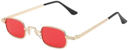 Маленькие прямоугольные солнцезащитные очки для женщин и мужчин, модные ретро-очки в металлической оправе, винтажные панк-очки с защитой от УФ-излучения UV400 MTZJH, Gold Red
Маленькие прямоугольные солнцезащитные очки для женщин и мужчин, модные ретро-очки в металлической оправе, винтажные панк-очки с защитой от УФ-излучения UV400 MTZJH, Gold Red